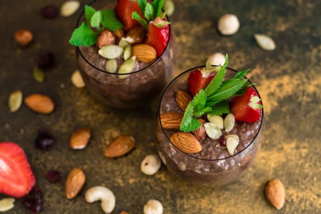 Chia cocoa pudding. Craft services UK.