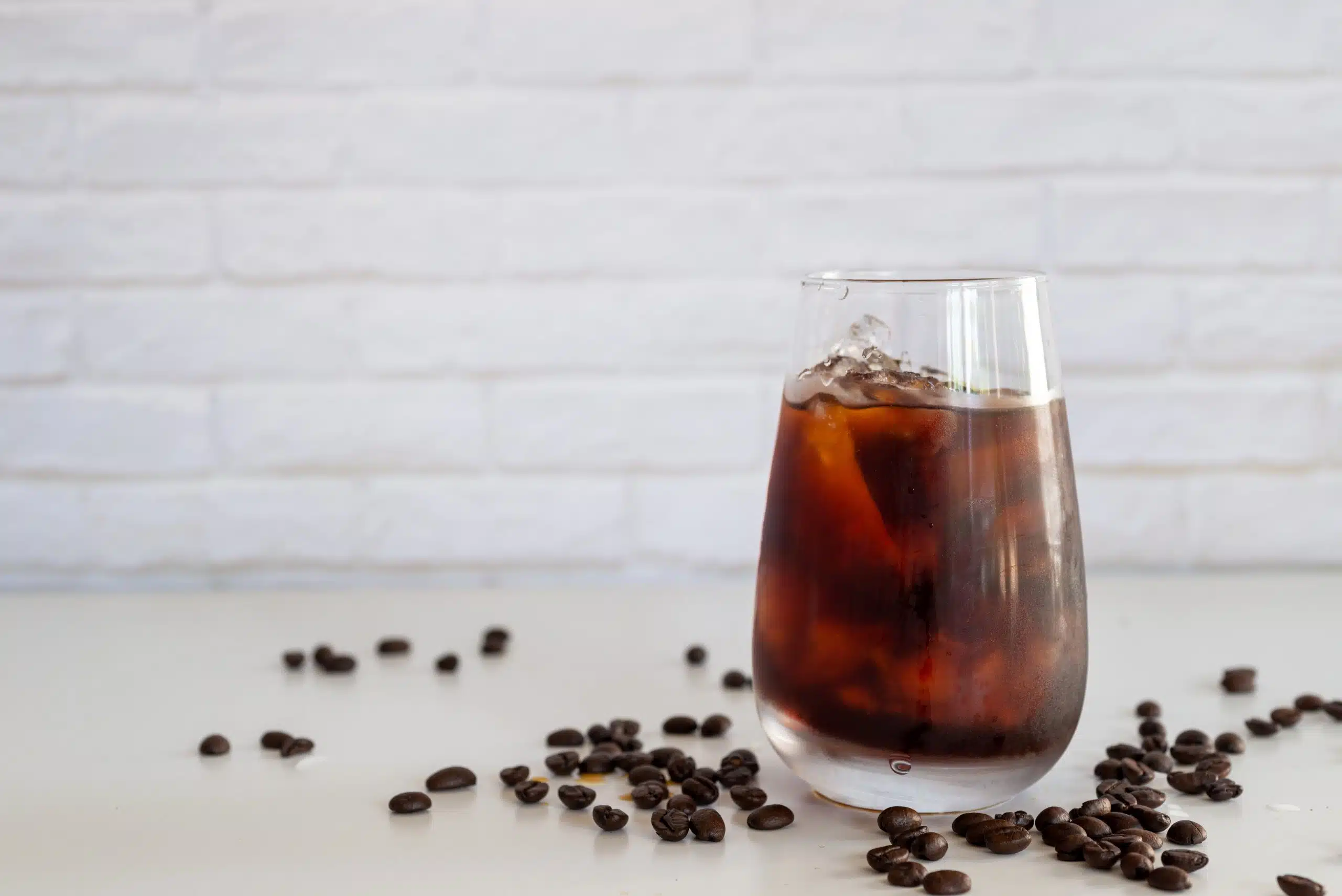 A glass of cold brew coffee. Mobile coffee bar for events.